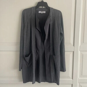 Kaufmanfranco gray pocket front cardigan sweater 30679